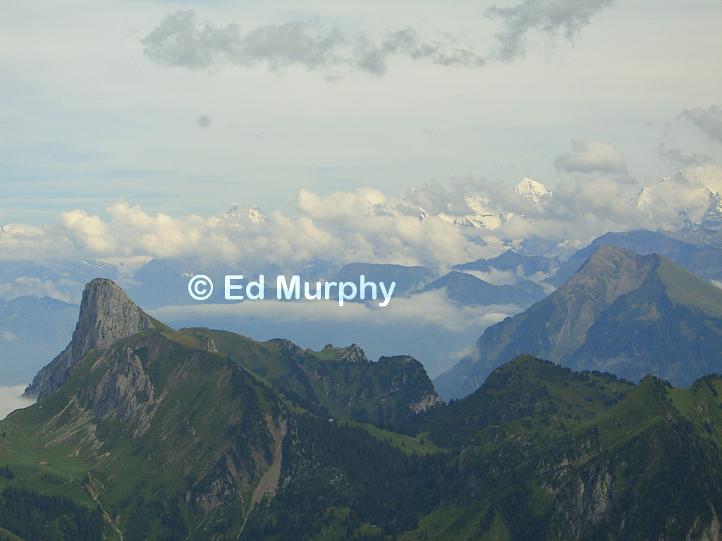 Rain clouds clearing from the Bernese Oberland