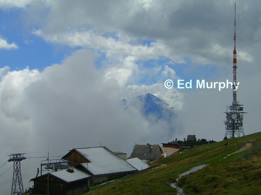 On the summit of the Niederhorn as a cold snap clears