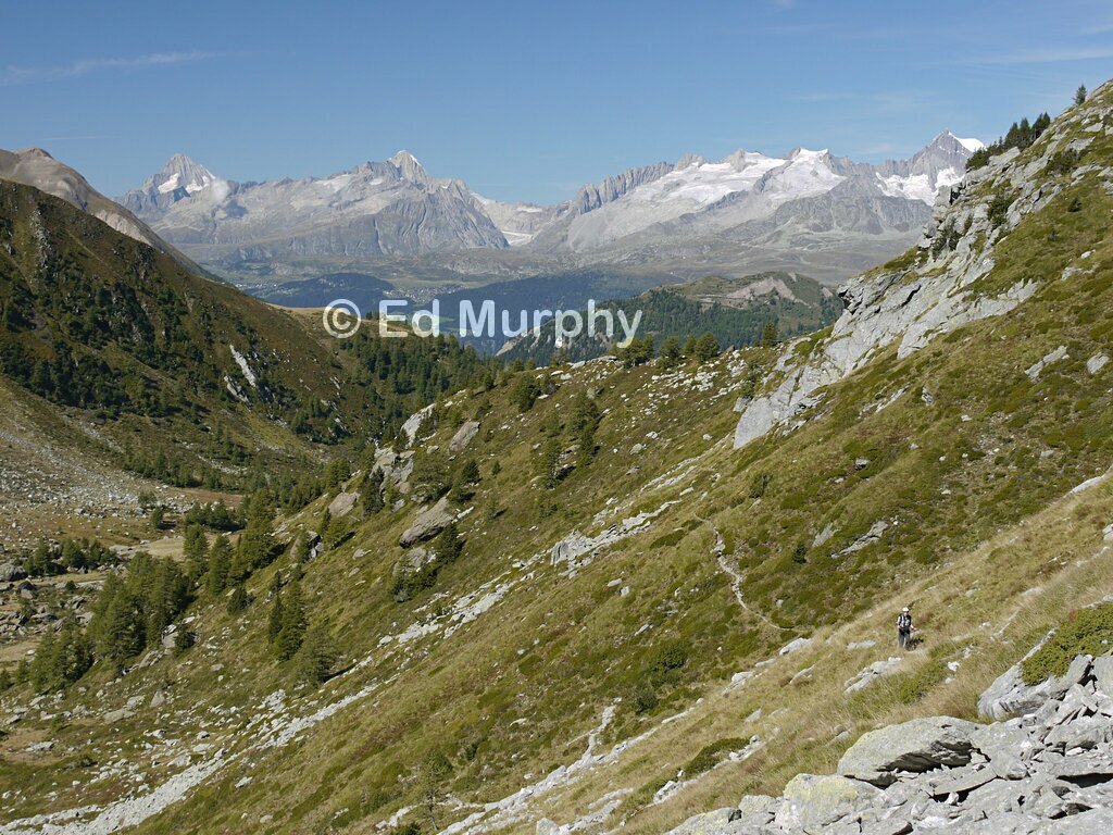 The Geisspfadsee path heading into stonier terrain
