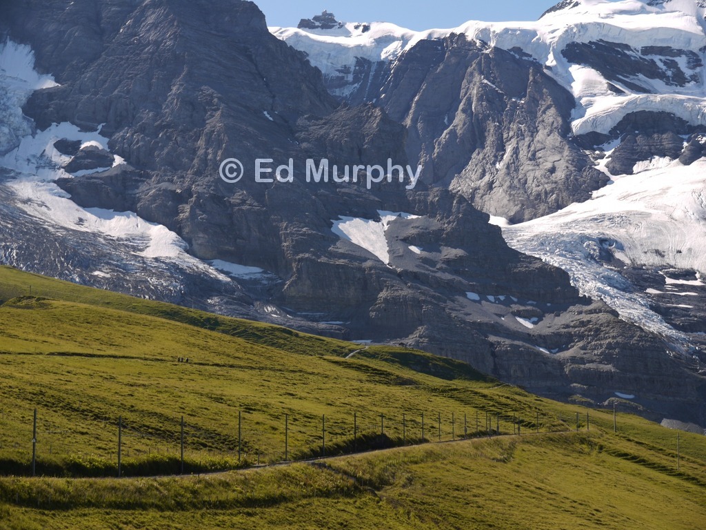 The Jungfraujoch and the (barely visible) Guggi Hut below it