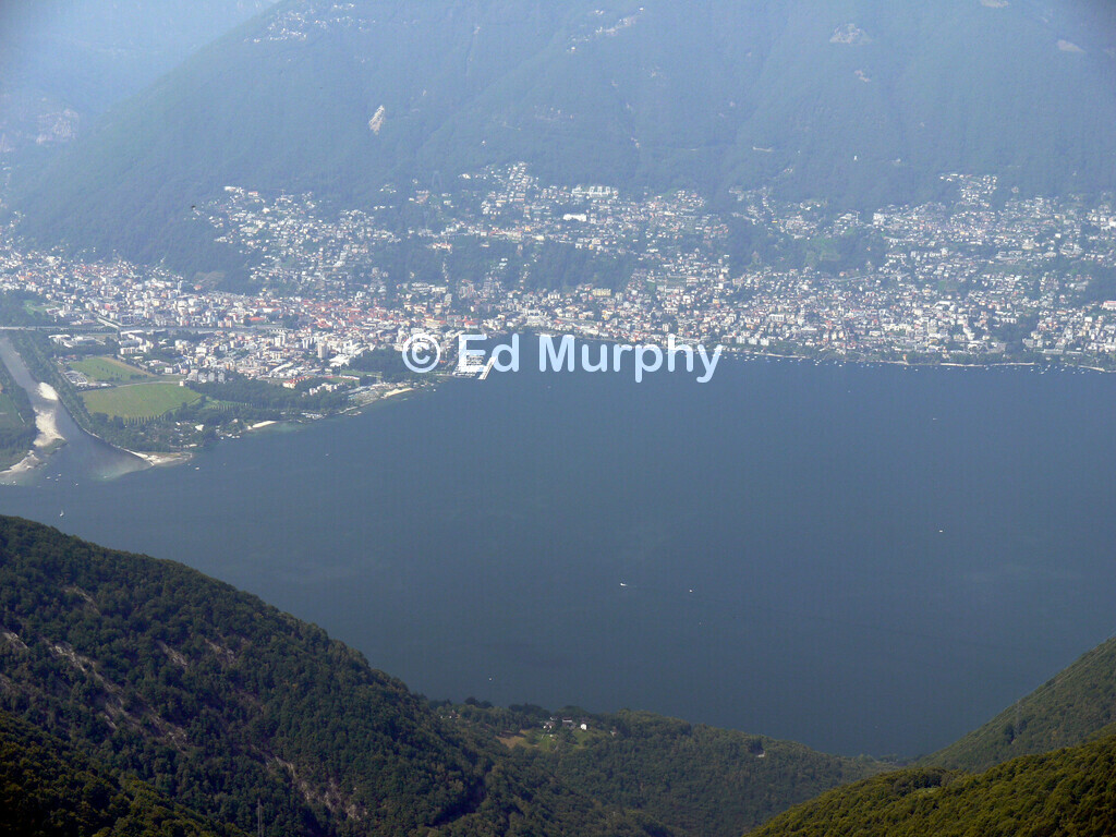 Locarno and Lago Maggiore from the summit of Monte Tamaro