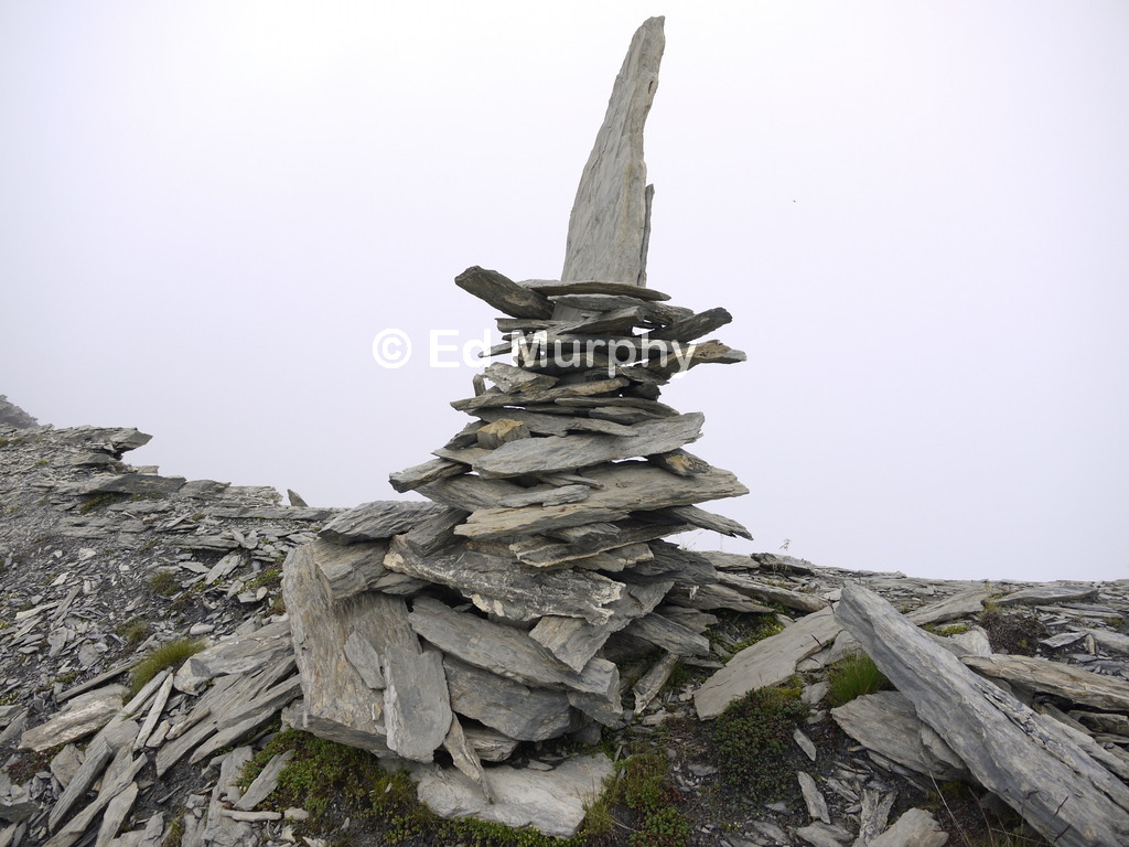 Modern cairn design on the Albristhorn