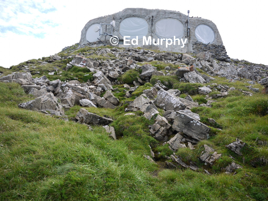 Military installations near the summit of the Niesen