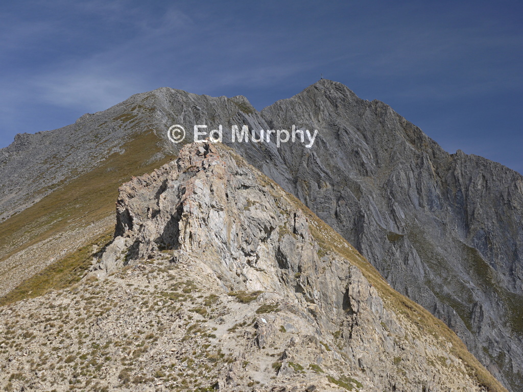 Approaching the summit of the Grand Chavalard