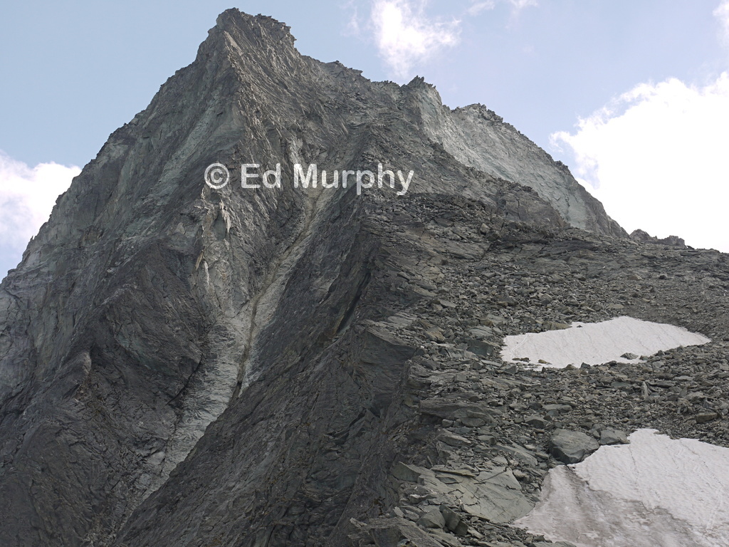 The Grande Dent de Veisivi above the Col de Tsarmine