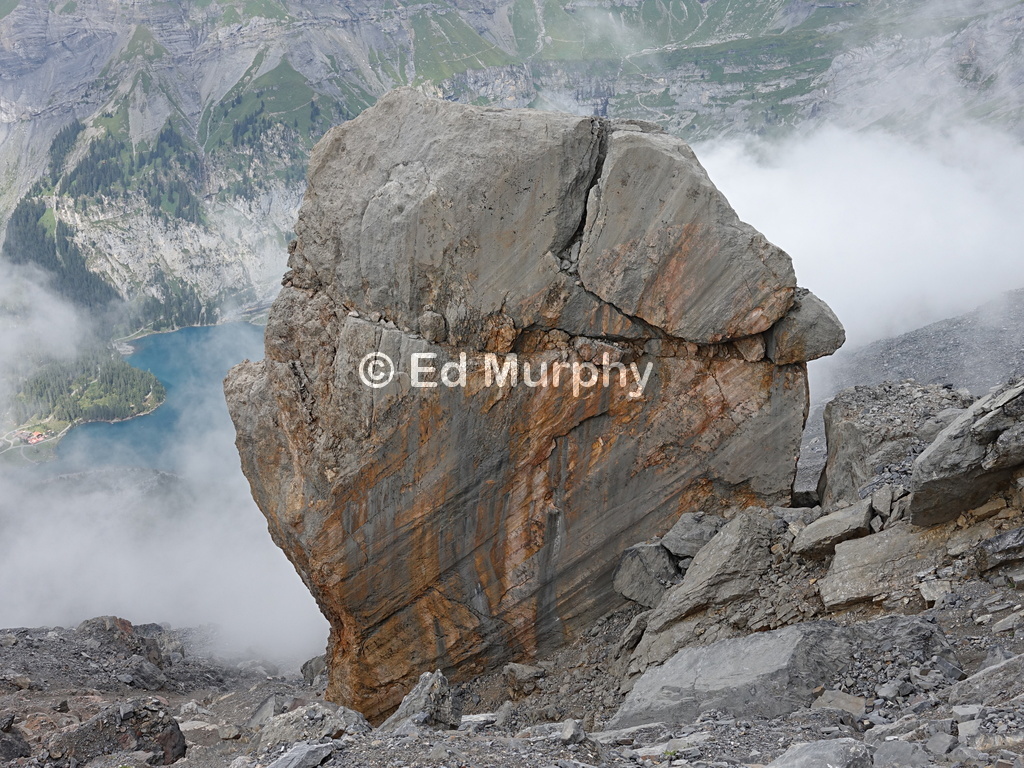 One of many large boulders near the Spitzstein