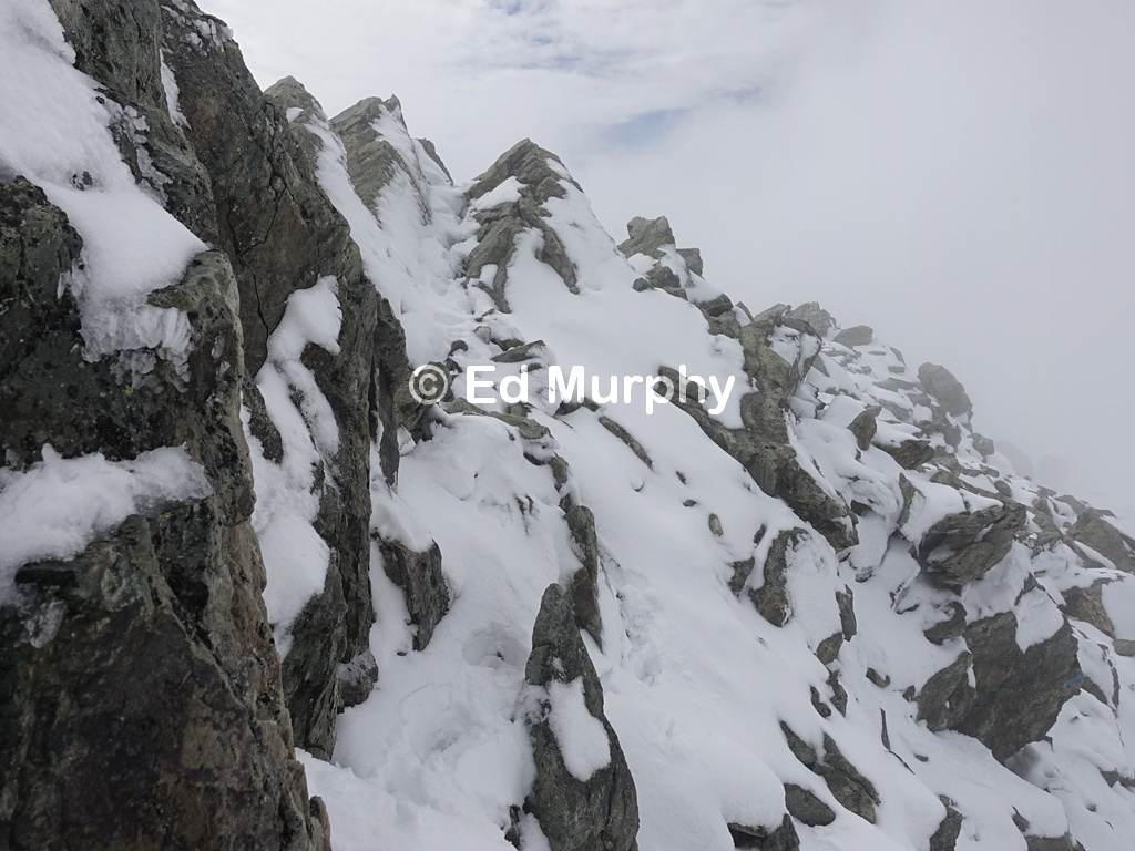 Snowy conditions near the summit of Mont Rogneux