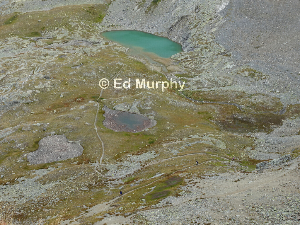 Lej da l'Ova Cotschna from the summit of the same name