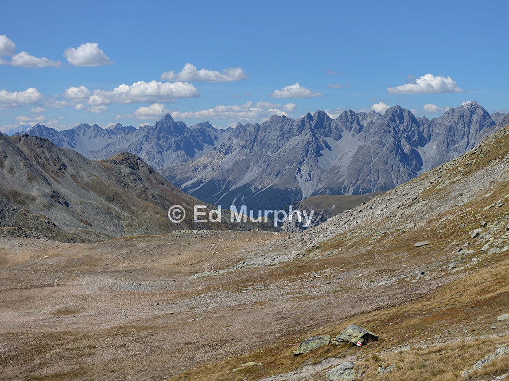 The summits of the Western Sesvenna Group from the Fuorcla Sesvenna